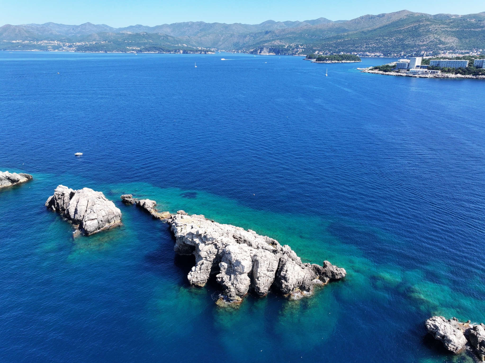 Wide Adriatic horizon near Dubrovnik