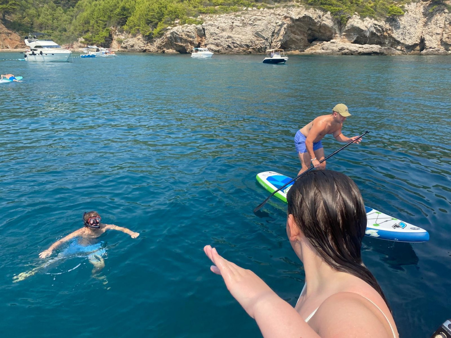Swimming and snorkelling in clear water